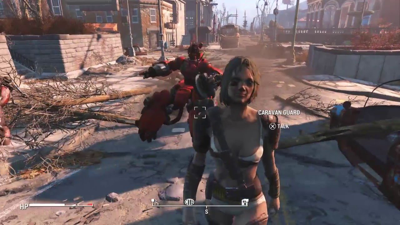 Fallout Fight Fallout 4 fighting around looking for the source of the strange sound ...