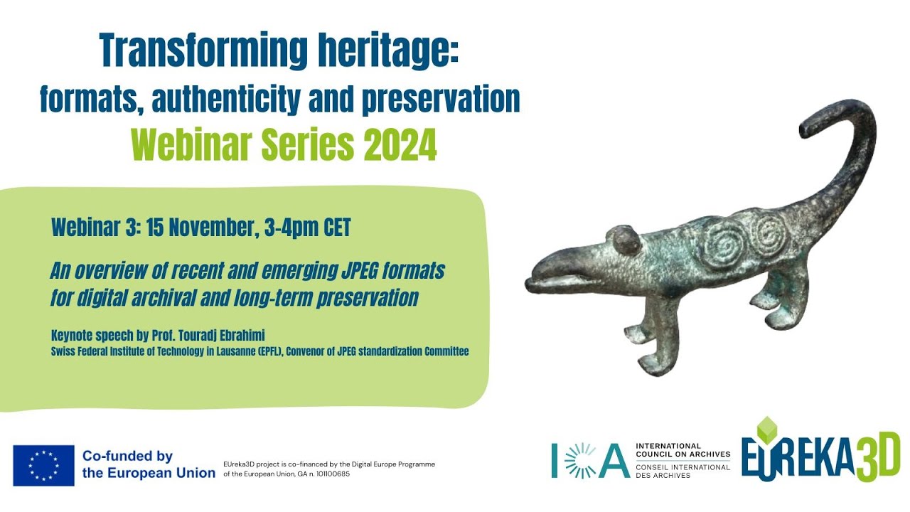 Transforming Heritage: Formats, authenticity and preservation / Recent and emerging JPEG formats