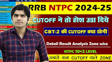 RRB NTPC 12TH LEVEL 2024-25 CBT - 1 RESULT DETAIL ANALYSIS | CBT - 2 EXAM कब होगा | CBT - 2 CUTOFF