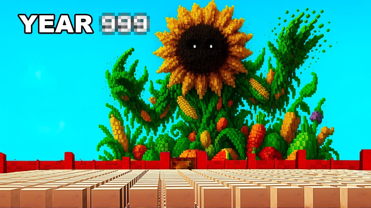 DEADLY Garden VS Villagers For 1000 Years