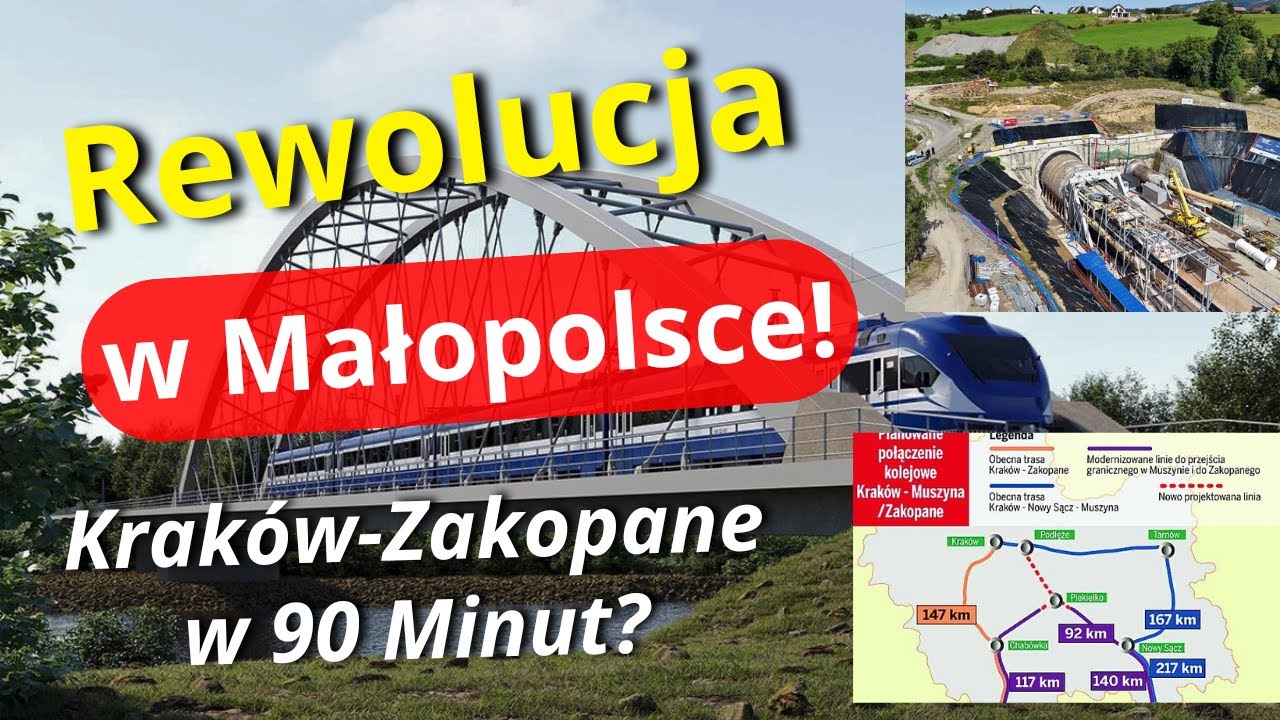 Nastąpi Rewolucja Kolejowa w Małopolsce? Trwa Drążenie Tuneli! Trasa Kraków - Zakopane w 90 Minut