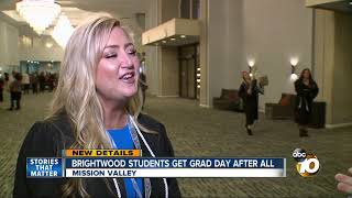 Brightwood College Students get graduation after school shutters.