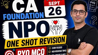 CA FOUNDATION | SEPT 2026 | NON PROFIT ORG | ONE SHOT screenshot 1