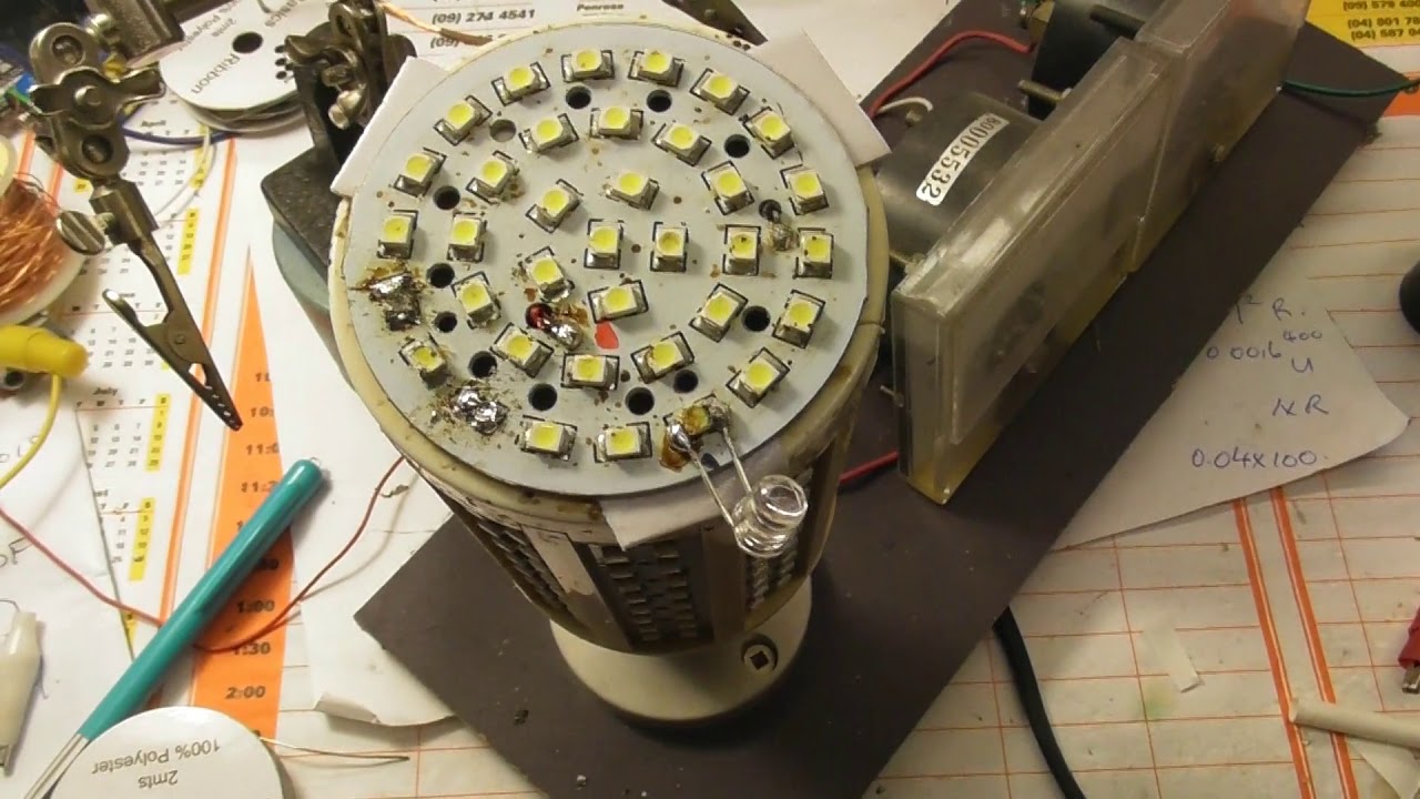LED corncob lamp repair - YouTube