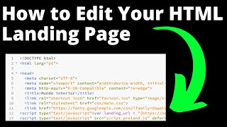 How to Edit Your HTML Landing Page to Insert the Click URL
