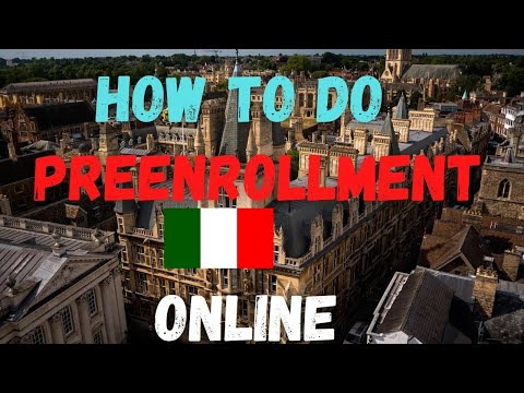 How to do Pre-enrollment to Italian Universities | Pre-enrollment For 2022 open