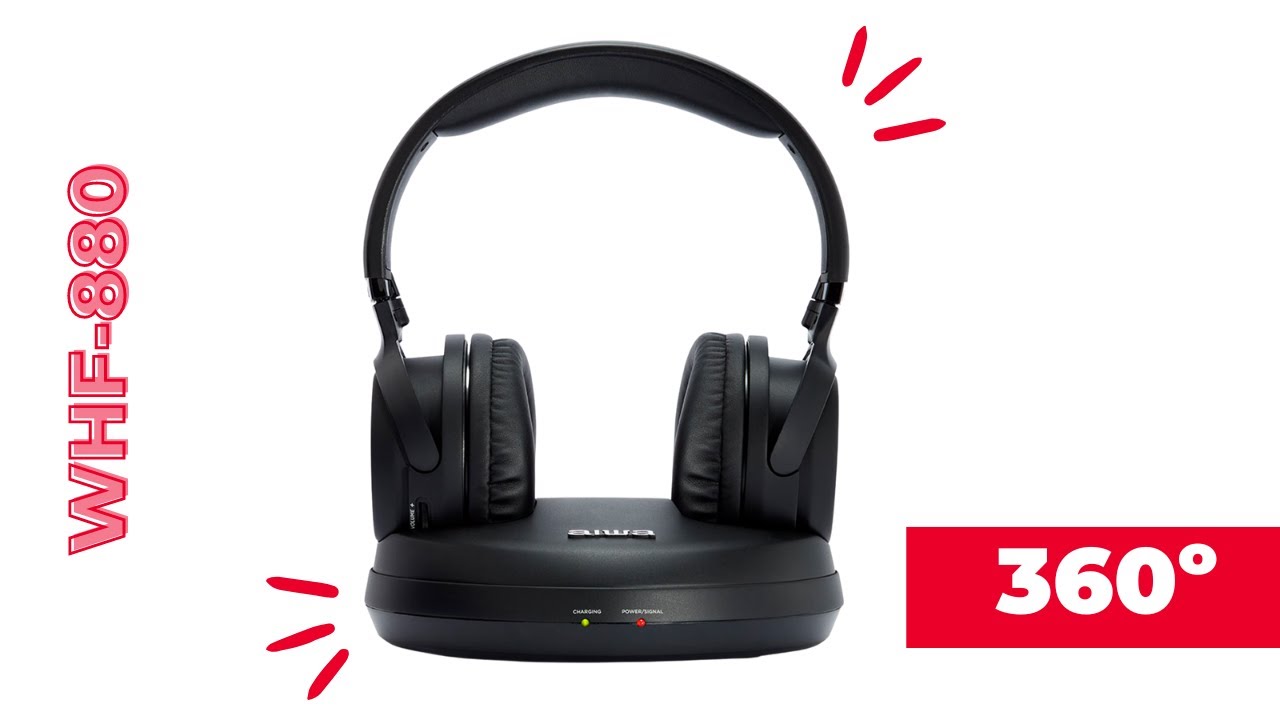 Auriculares inalámbricos | AIWA WHF_930D, Circumaurales, Bluetooth, Negro | MediaMarkt