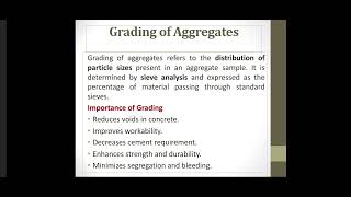 Grading of Aggregates