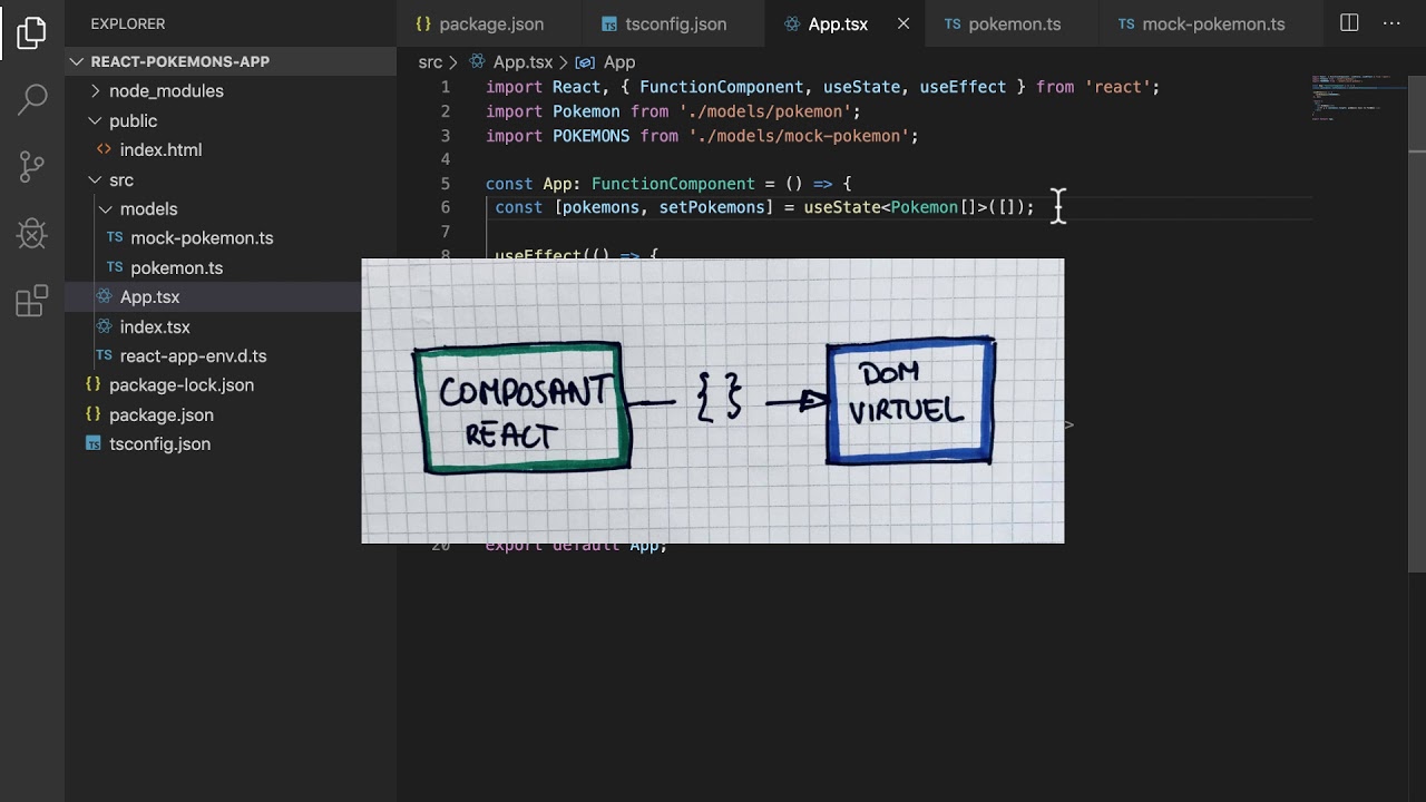React JS Tutoriel français : Afficher les données grâce à JSX - YouTube