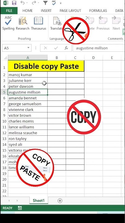 Excel Tutorial: How to Disable Copy, Paste, and Cut Functionality ...