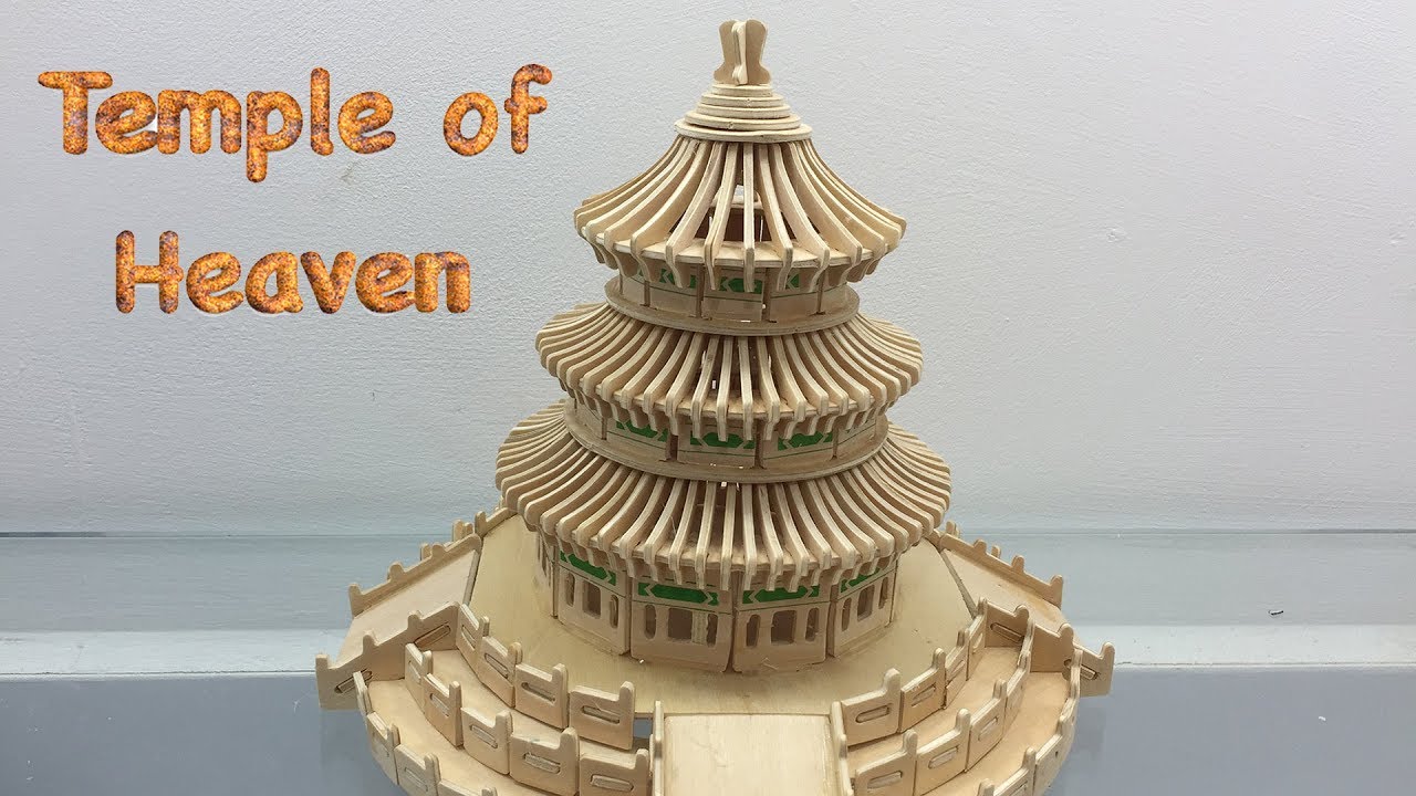 DIY 3D Wooden Puzzle Temple of Heaven - YouTube