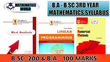 B.a/B.sc-3rd Year Mathematics Syllabus According To (CCSU) || Full Detailed Explanation In Hindi ||