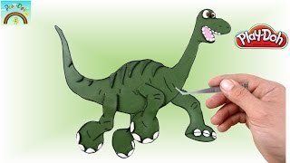 Play doh - How to make ARLO (Good Dinosaur) - Play Doh Kids Channel