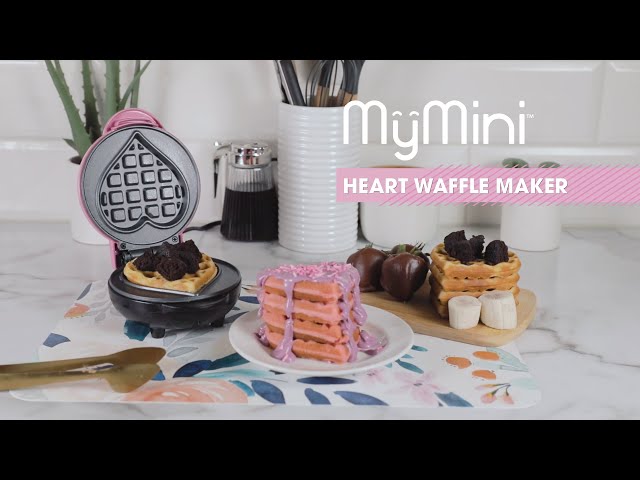 Bella Mini Heart Waffle Maker - Pink