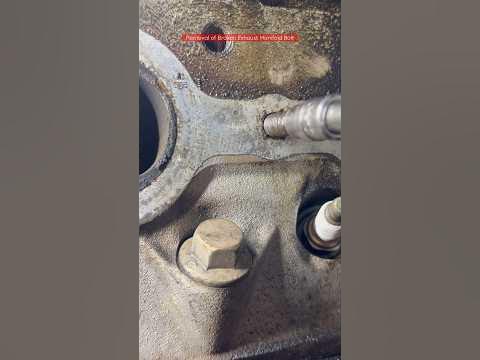 Removal of Broken Exhaust Manifold Bolt ⚠️ #shortsfeed #shortvideo #