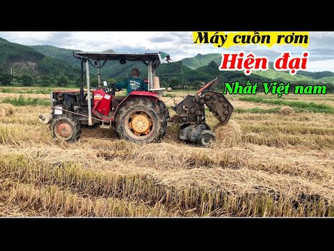 Máy thu gom rơm hiện đại nhất Việt nam - YouTube