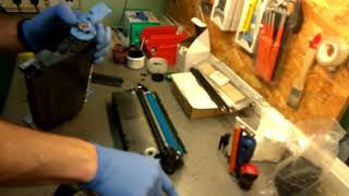 Заправка картриджа HP C9720A / C9721A / C9722A / C9723A // Cartridge refill HP C9720A