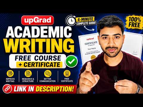 Free Academic Writing Course with Certificate 2026 | upGrad Free Course for Students 🎓 #freecourse