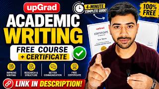 Free Academic Writing Course with Certificate 2026 | upGrad Free Course for Students 🎓 #freecourse