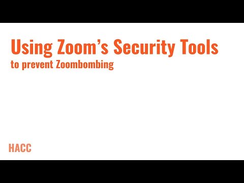 Using Zoom’s Security Tools to prevent Zoombombing