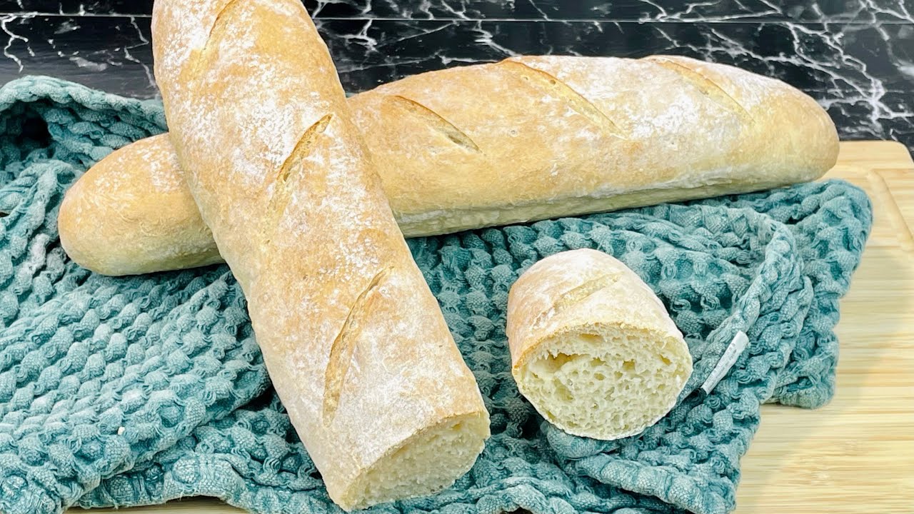 100 % HOMEMADE BAGUETTES 🥖 Without robot, like at the bakery! 