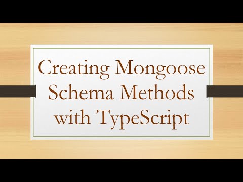 Creating Mongoose Schema Methods with TypeScript