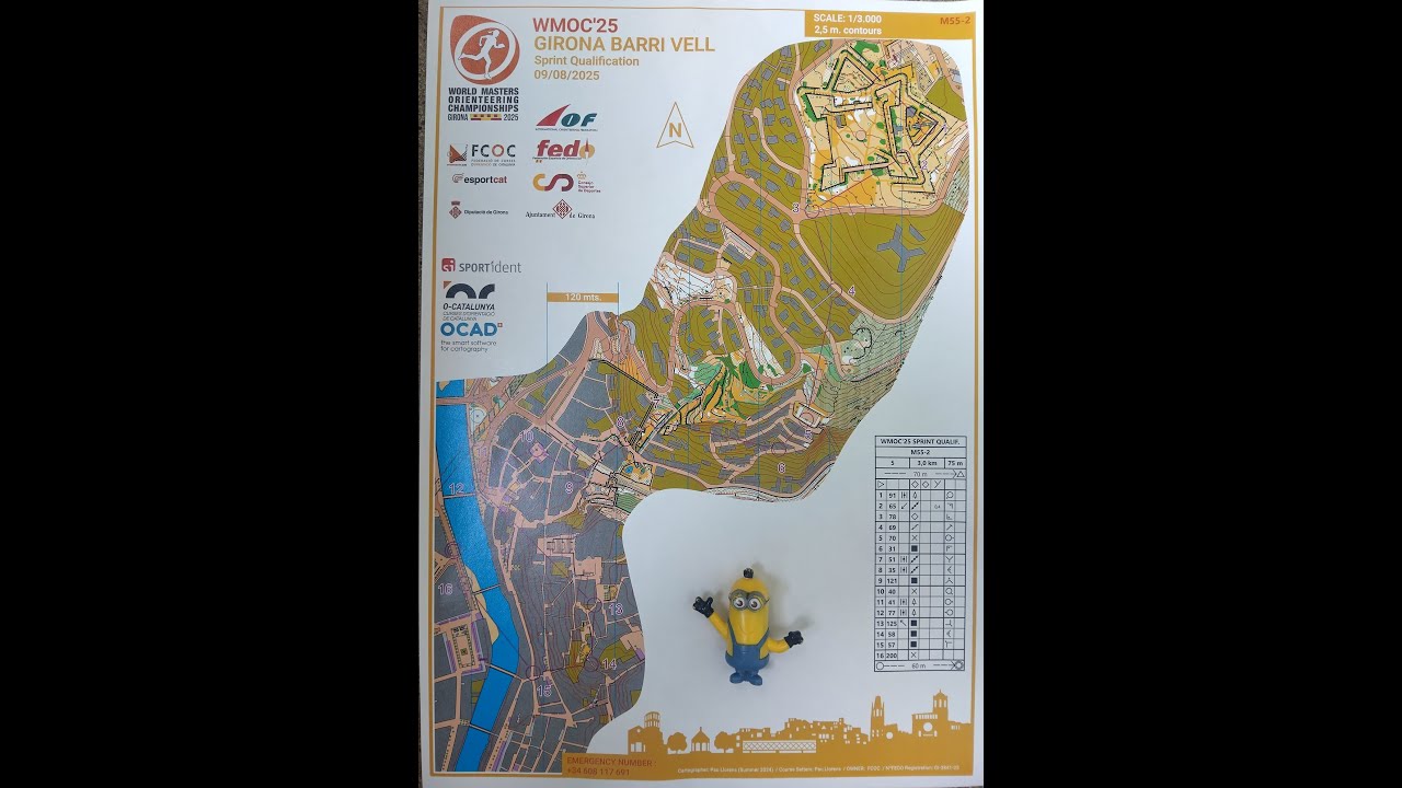 WMOC 2025 Girona, Spain, Spqint Qualification M55-2 9 August 2025