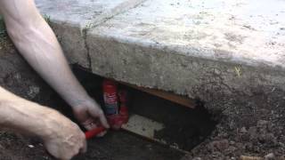 Lifting a Sunken Concrete Driveway Slab DIY