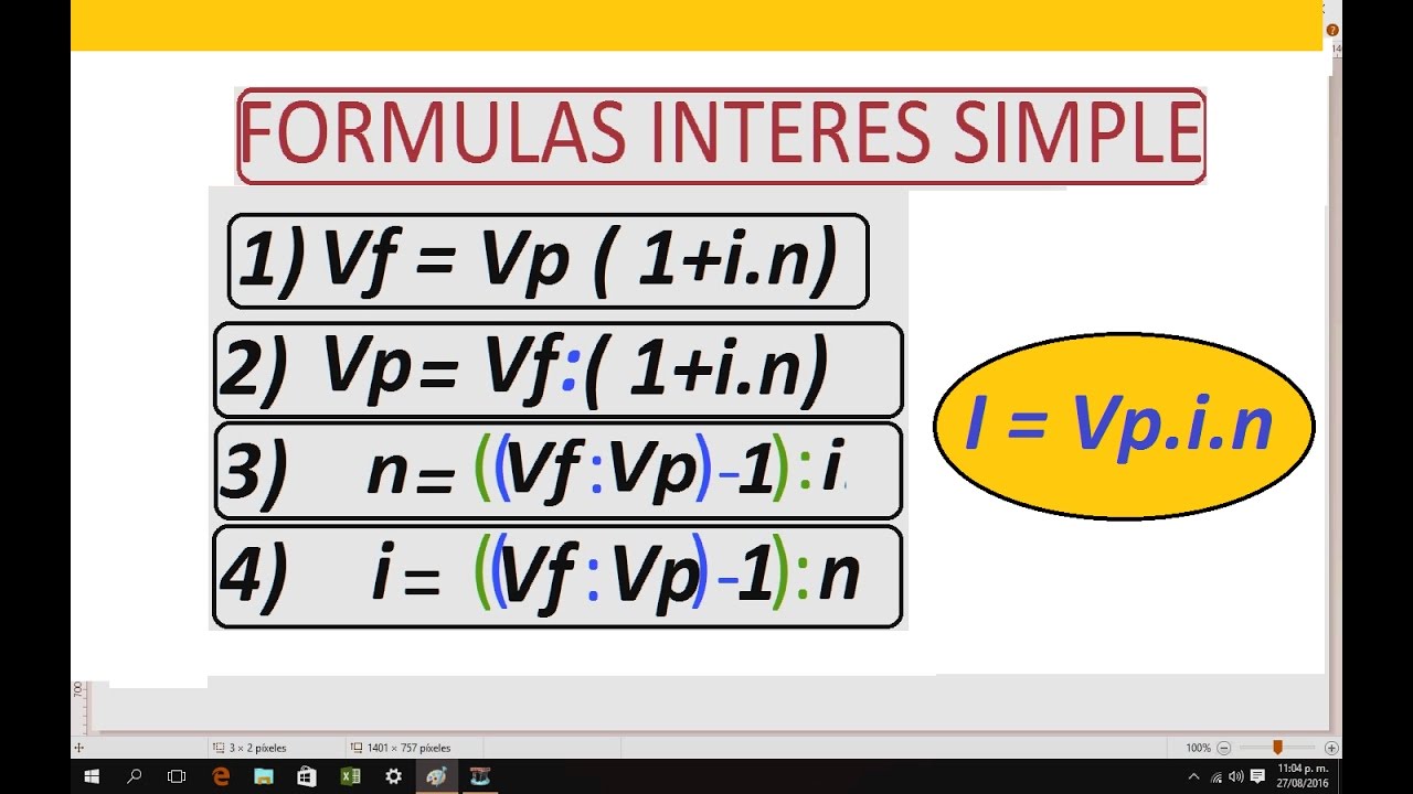INTERÉS SIMPLE COMO FUNCIÓN LINEAL. - YouTube