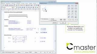 VCmaster - Formeln in VCmaster ändern
