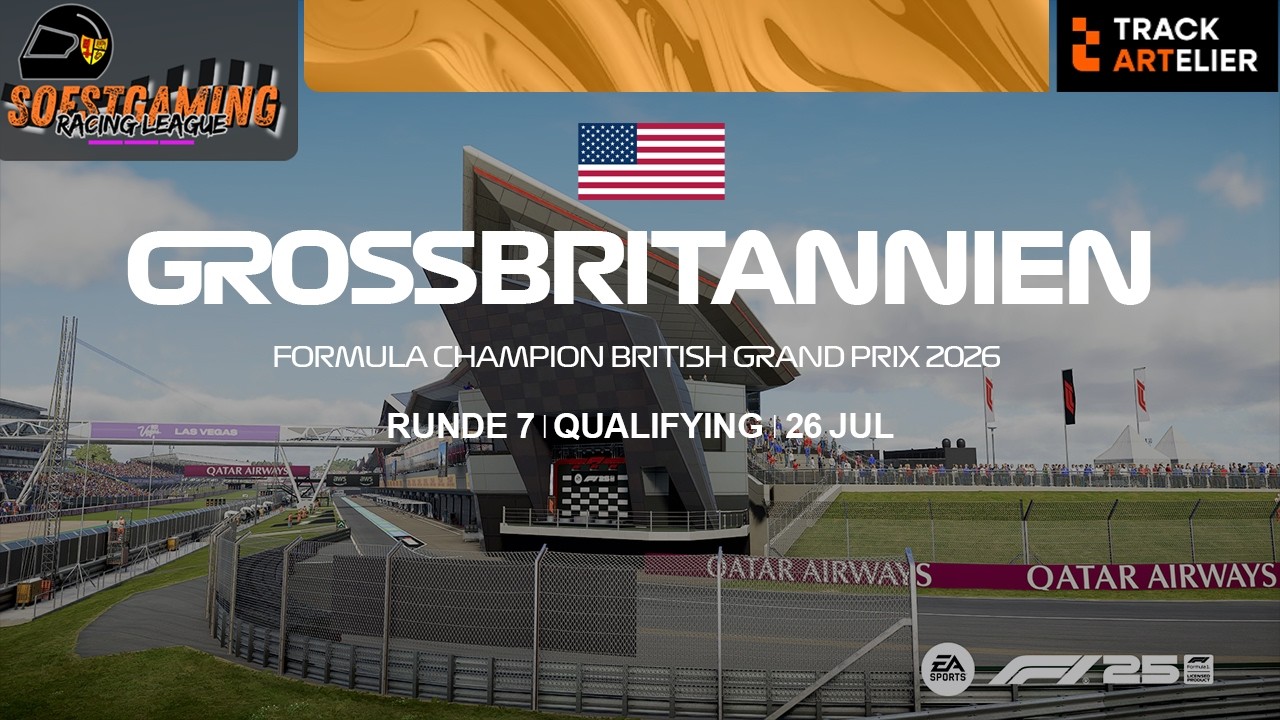 Soestgaming Racing League Champion | Season 5 | Quali 07 | Silverstone | powered by TrackArtelier