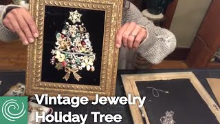 DIY Crafts: Vintage Costume Jewelry Holiday Tree