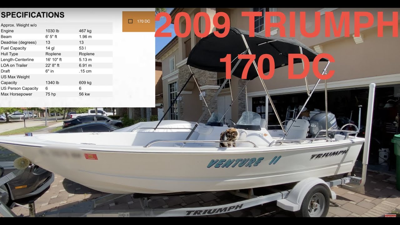 For Sale: for-sale-unsinkable-2009-triumph-170-dc-boat-walkthrough-systems-overview-youtube