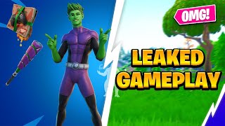New Leaked Beast Boy Teen Titans Gameplay Full Set Fortnite Battle Royale