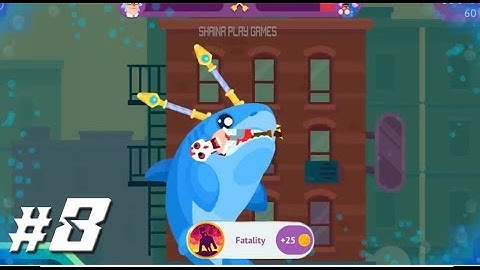 Bowmaster - DR.SICK VS SHARK THE SEA PRINCESS - Brutality | Gameplay Walkthrough #8