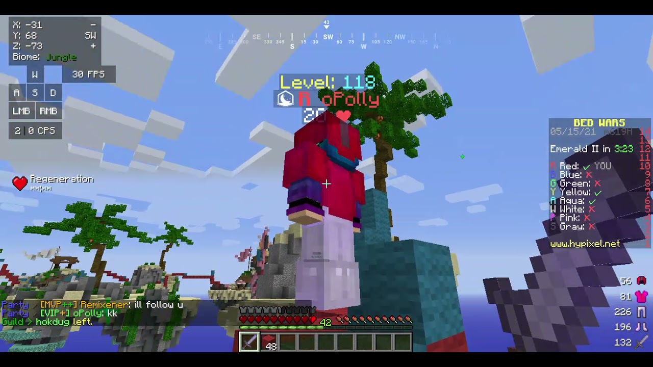 Hypixel Bedwars Duos Win with oPolly