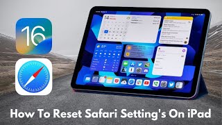 iPad OS 16 ! How To Reset Safari Browser Settings on iPad screenshot 5
