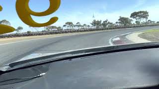 In car footage of cyberdrive racing Toyota 86 at mallala motorsport park