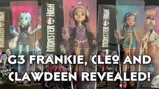 NEW MONSTER HIGH G3 CLEO, CLAWDEEN AND FRANKIE FOUND ON EBAY | doll news
