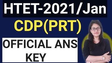 Htet official Answer Key | Htet Prt Cdp aAnswer key| By Sumitra Bhadu
