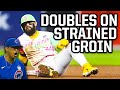 Rougned Odor legs out a double on a strained groin, a breakdown