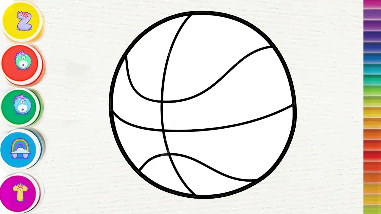 🏐Drawing and Coloring a Volleyball | Easy Step By Step