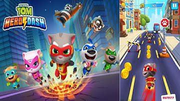 Talking Tom Hero Dash Walkthrough Gameplay Part 1 - Super Tom (iOS, Android)