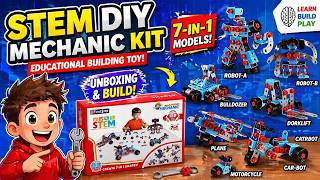 🛠️ Unboxing STEM DIY Mechanic Kit Educational Building Toy for Kids | Fun Learning Toy Review 😍 ||