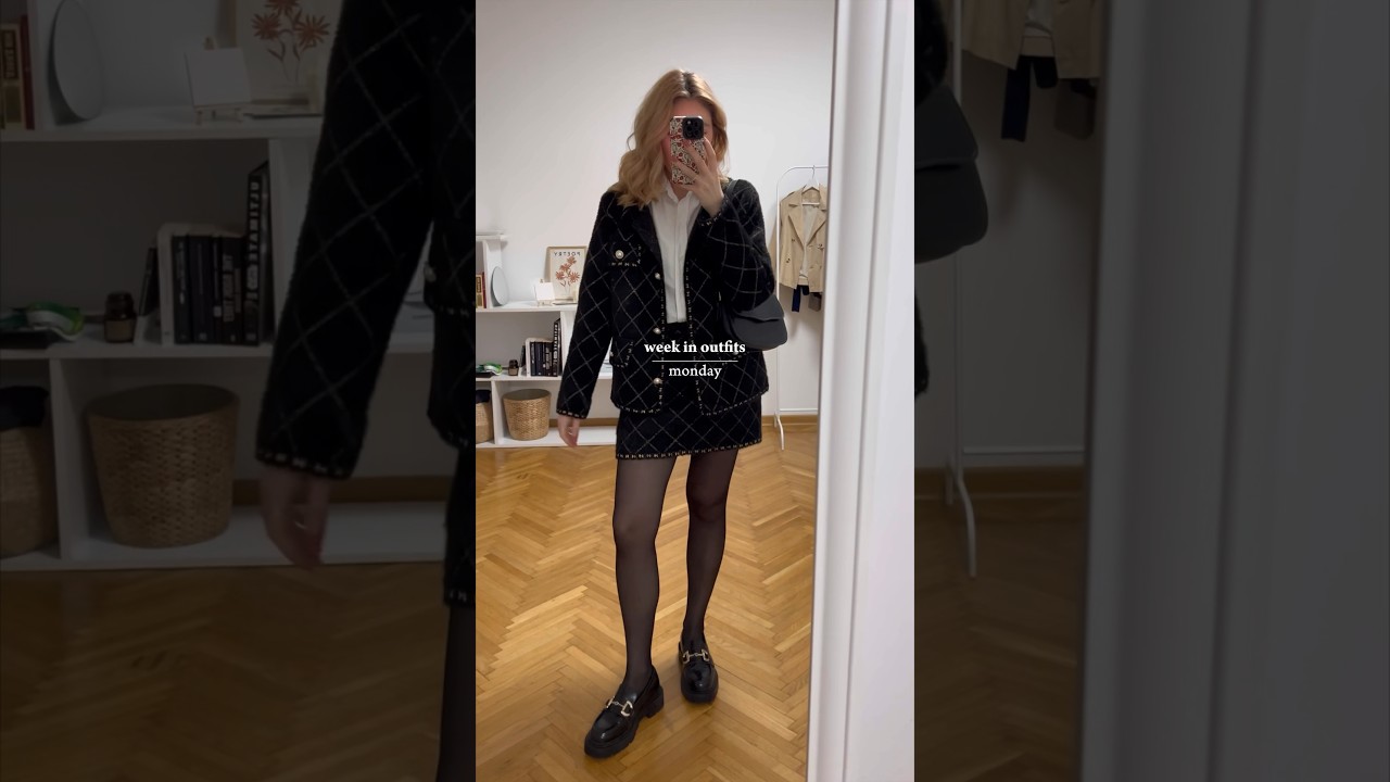 everything I wear in a week 🖤 casual chic ootd inspo 