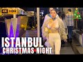 Istanbul 2 January 2022 Night Walking Tour Besiktas |4k UHD 60fps