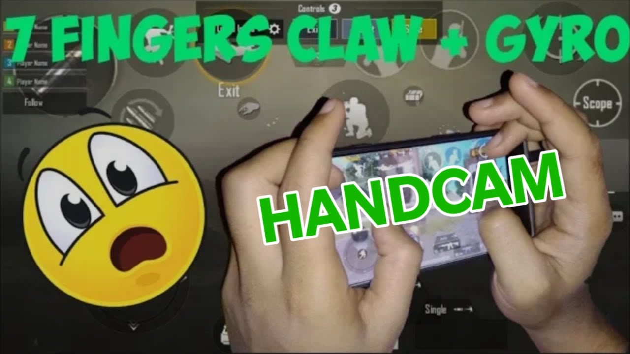 [HANDCAM] HOW I PLAY 7 FINGER CLAW + GYRO ON A 5.5 inch DEVICE | GODLIKE GAMEPLAY