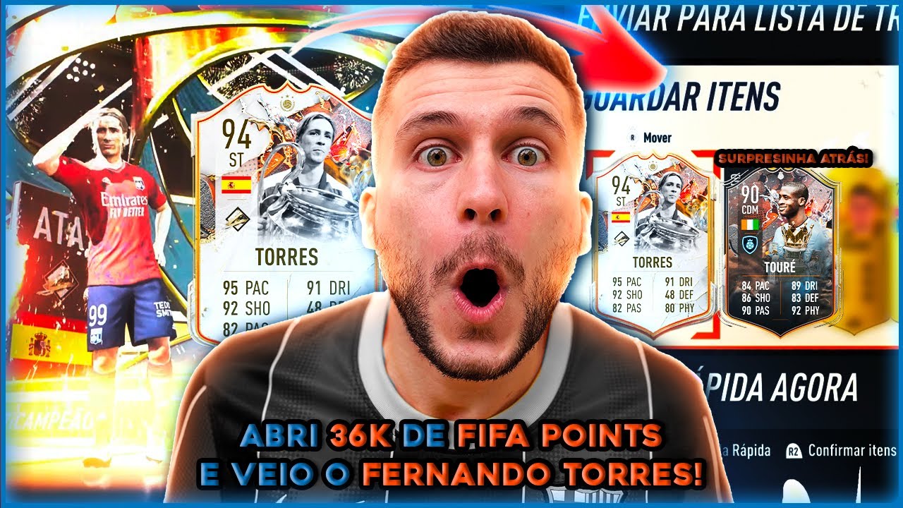 COMPREI 36K DE FP E TIREI O FERNANDO TORRES TITAN!! VEIO UMA SURPRESINHA ATRÁS 👀 FIFA 23 - UT