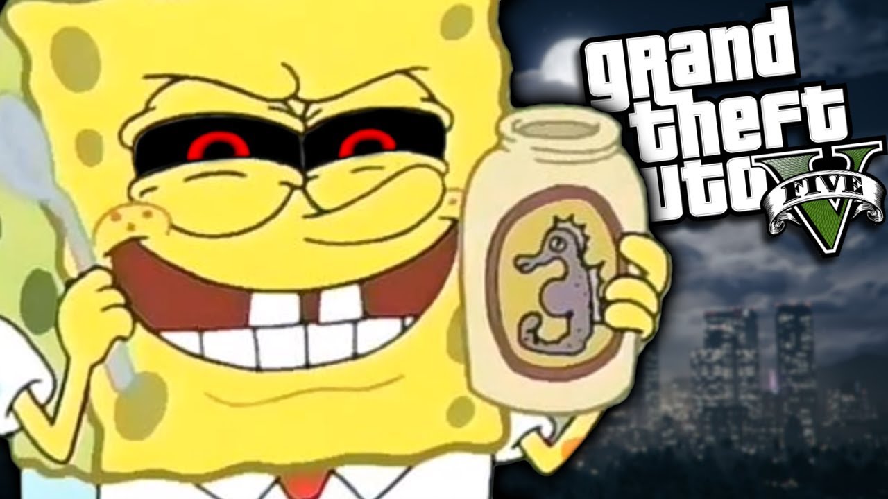 GTA 5 Mods - EVIL SPONGEBOB.EXE MOD (GTA 5 PC Mods Gameplay)