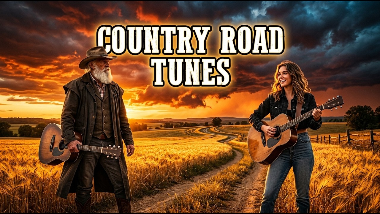 COUNTRY ROAD SUNSET 🎧 Relaxing Country Songs | Drive Into the Horizon
